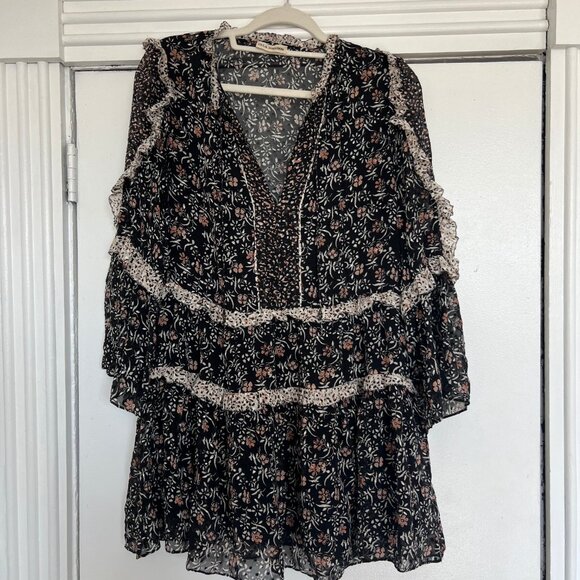 Ulla Johnson Essie Silk Floral Dress Size 8 - Picture 2 of 3
